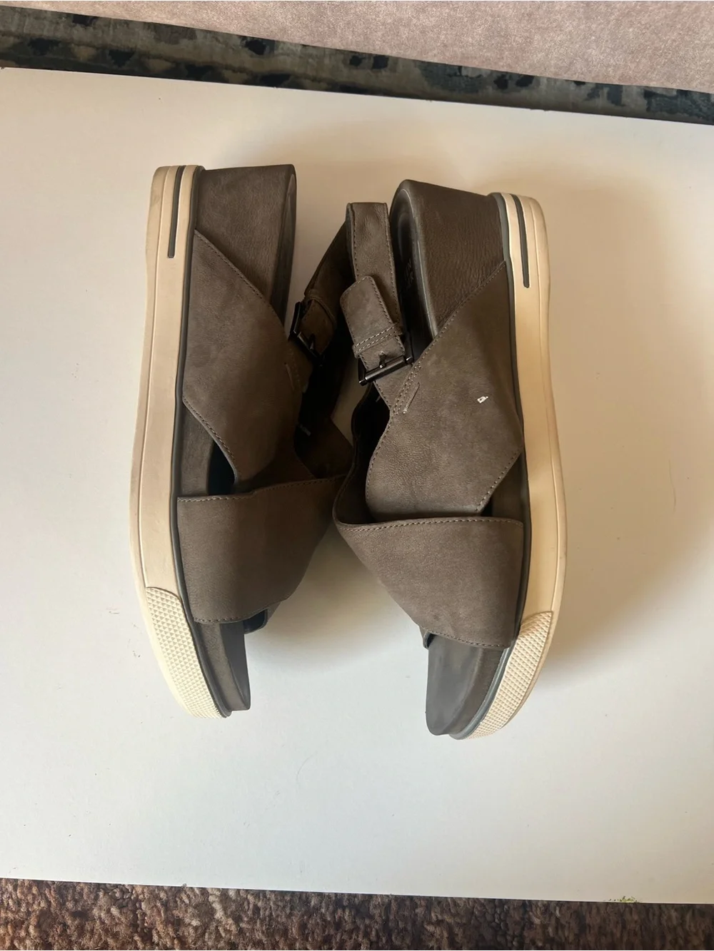 Eileen Fisher crisscross suede